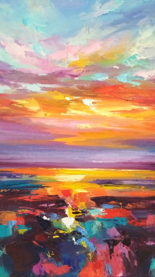 Abstract morning seascape 06 by Andrej  Ostapchuk