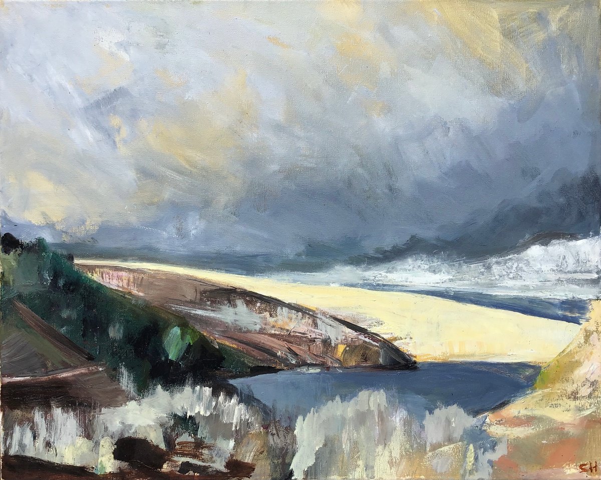 Expressive Landscape Oil Painting By Sandra Haney, 20 X 16", Pennine Walk 2, Original Artwork