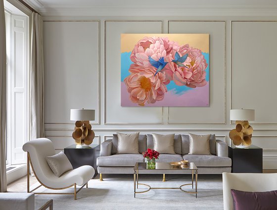 Peonies large bloom 120*100cm