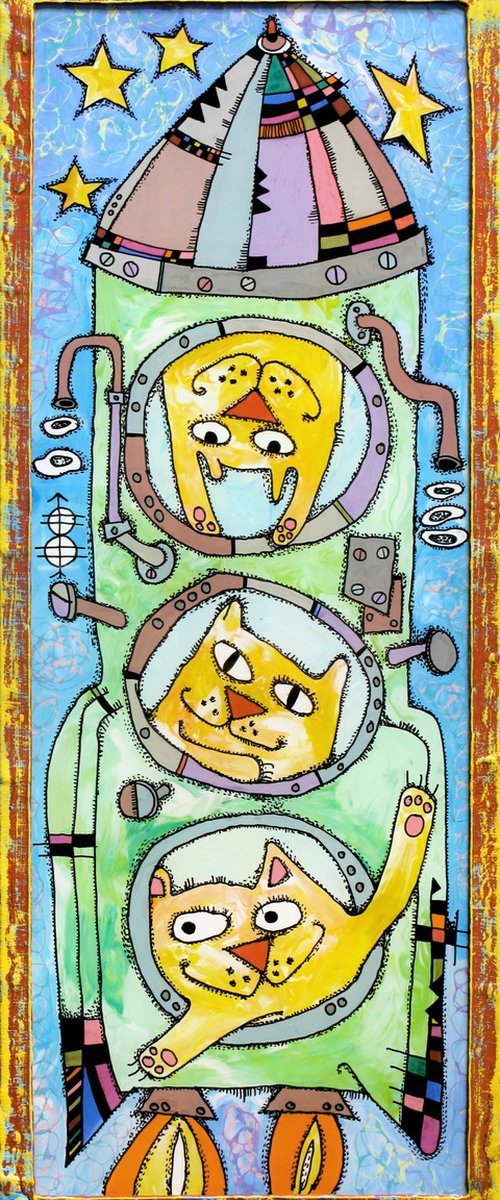Сats space adventures by Nikita Ostapenco