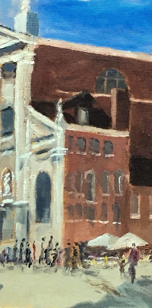 San Vidal, Venice, an original plein air oil painting by Julian Lovegrove Art