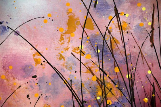 Magic Times #1 -  Original abstract floral landscape