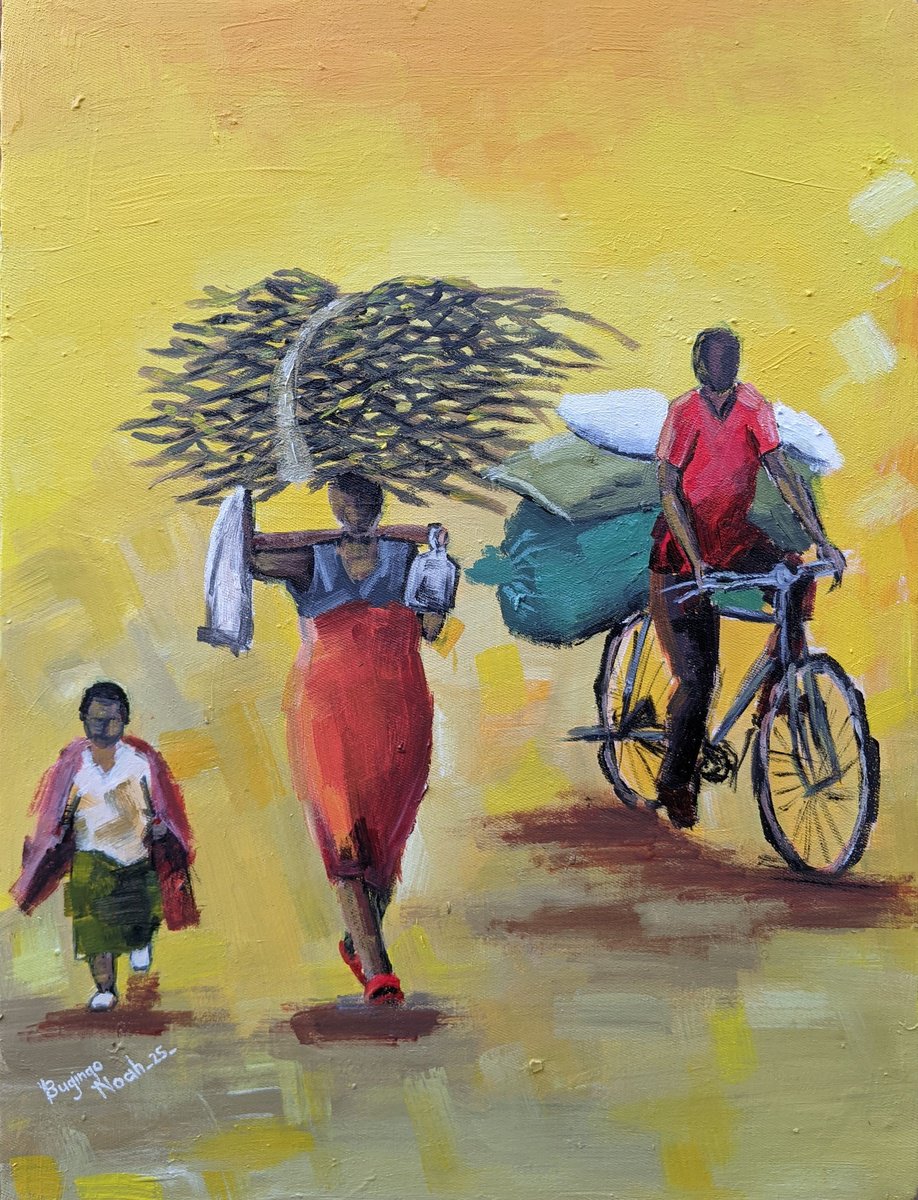 Impressionistic Portrait Acrylic Painting By Bugingo Noah, 12 X 16, Guidance, Original Artwork