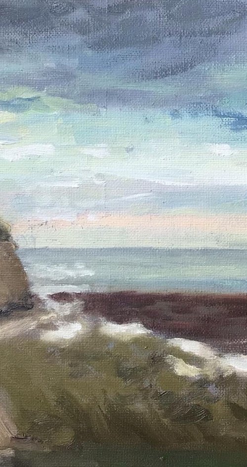 Cliffs on the east Kent coast, An original oil painting. by Julian Lovegrove Art