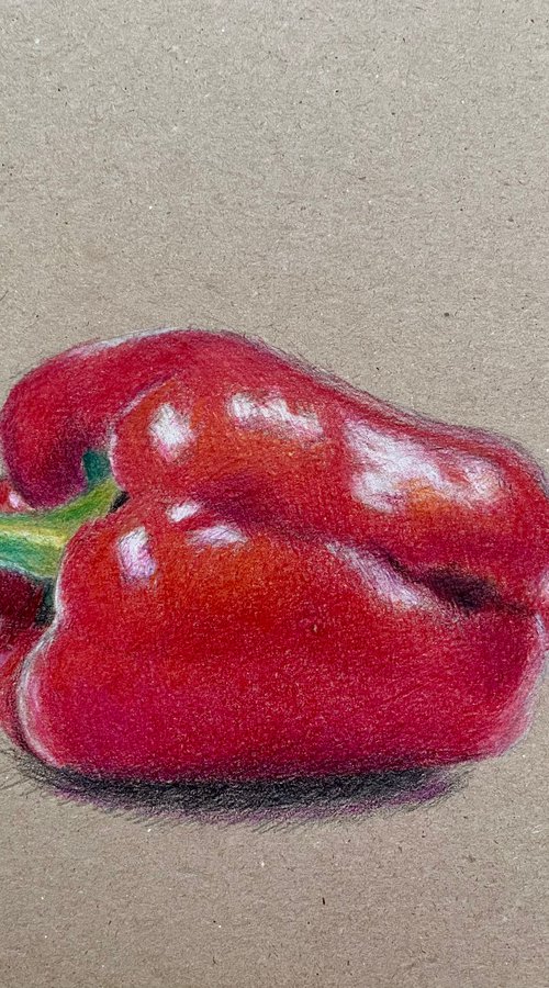 Red sweet pepper by Elvira Sultanova