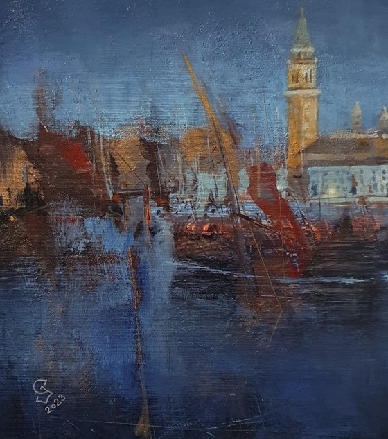 " Harbor of destroyed dreams - Venetian Nocturne "