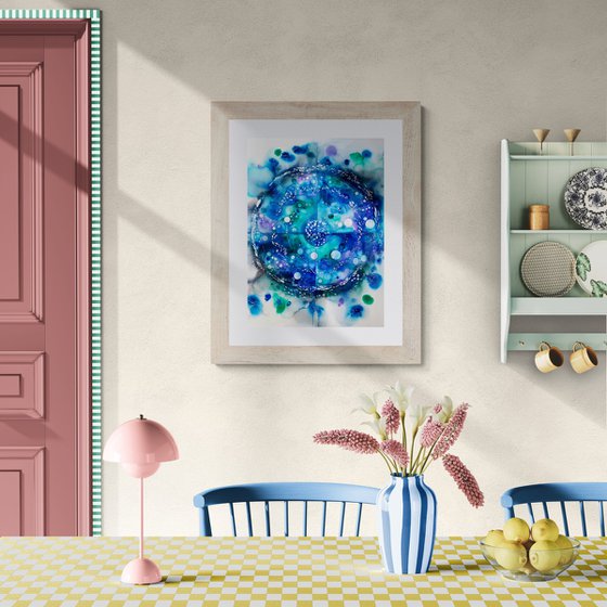 Nebula indaco scomposta