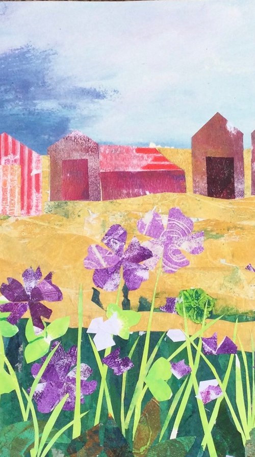 Fishing Huts and Mallow by Dee Evans