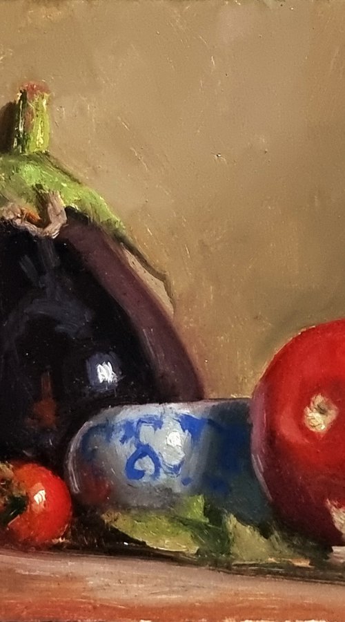 Aubergines et Tomates by Pascal Giroud
