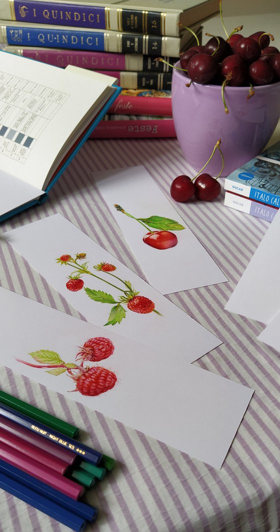 My Wild Berries as Bookmarks - The Cherry