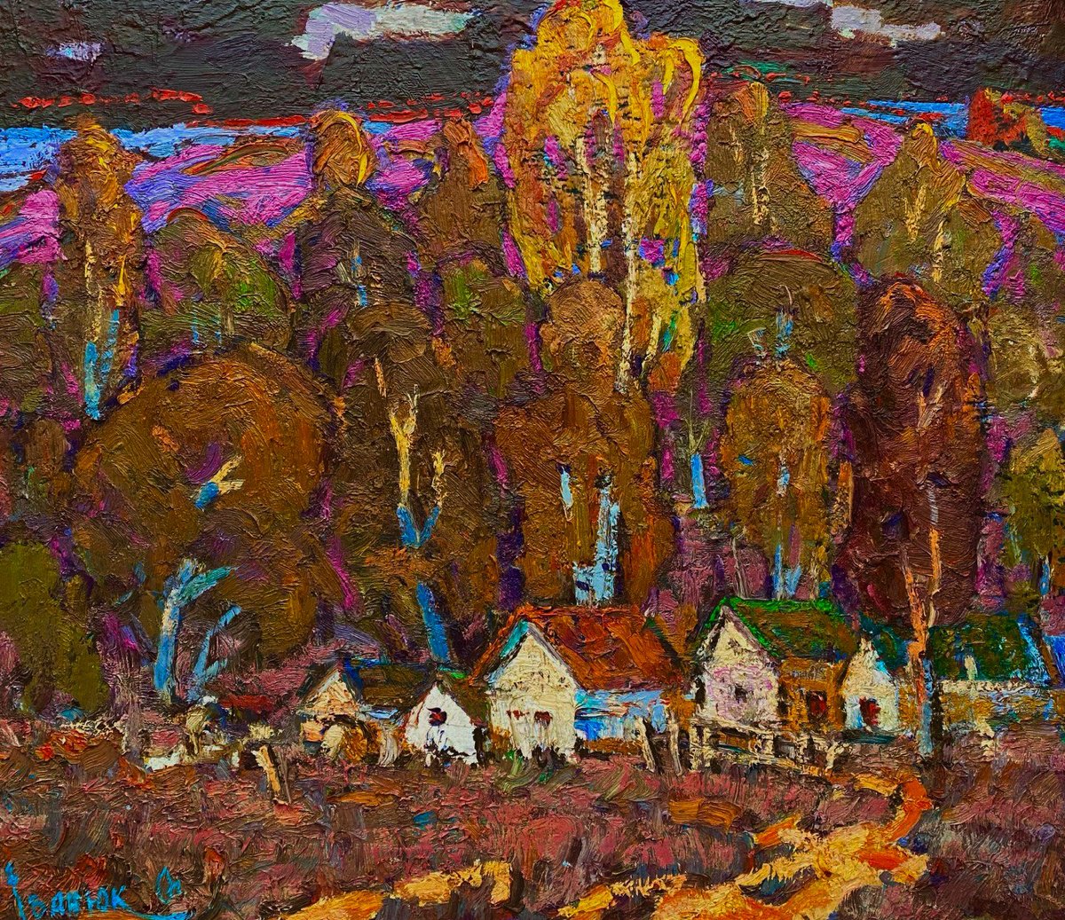 Evening Gold Of The Forest By Kalenyuk Alex, 35 X 31, Artwork For Sale On Artfinder
