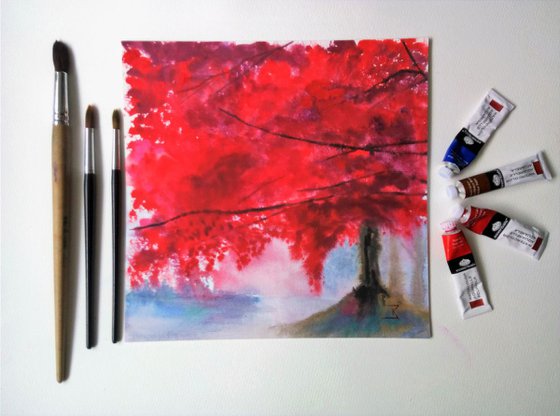 Red Autumn Tree - 15% OFF - VOUCHER CODE: KATERYNA-ZAICHYK-15-734807