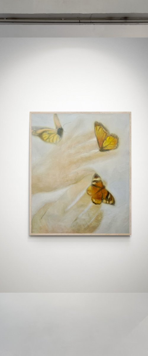 “Butterflies” , 120х100 cm (2024) by Alisa Diakova