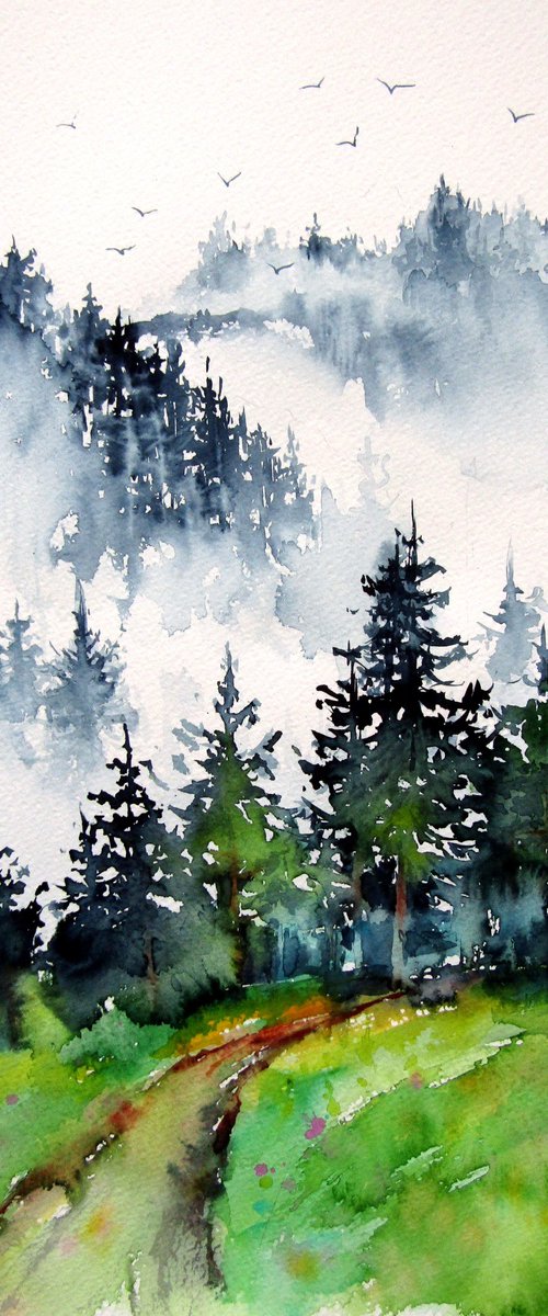 Forest with birds by Kovács Anna Brigitta