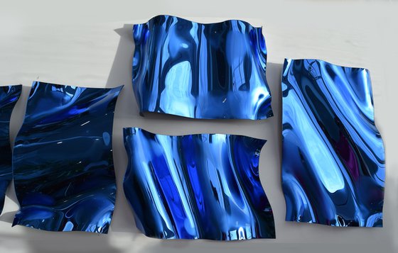 Scattered leaves In Light Blue