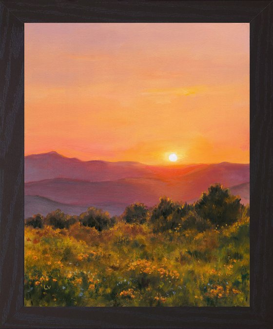 California golden hour landscape