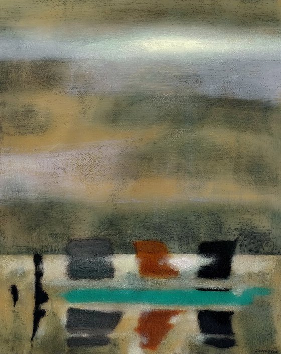 Abstract Mirages. Moon and Bay