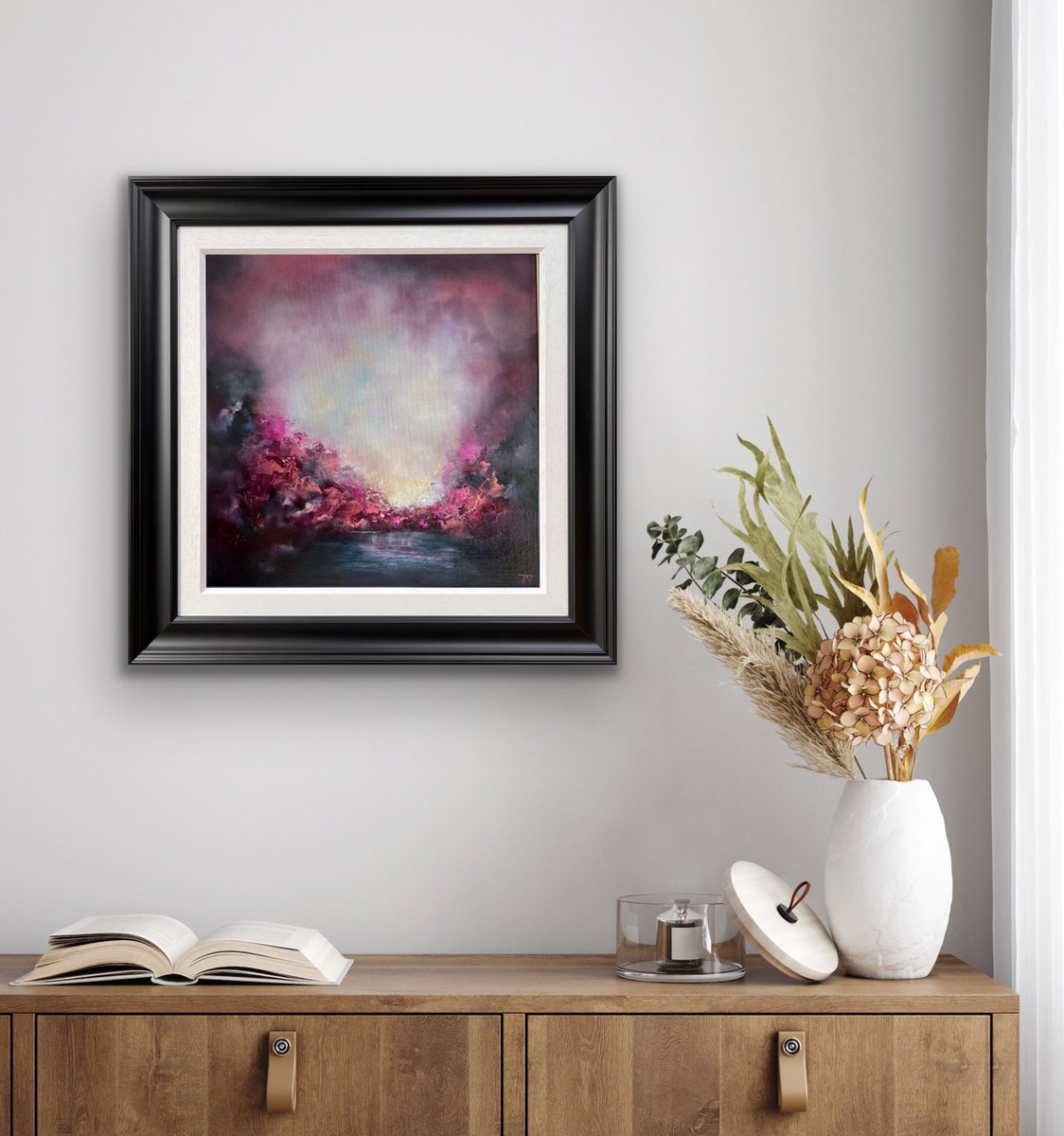 Abstract Oil Painting By Jaimie Volkaerts, 28 X 28, Finding Joy In Special Places, Original Artwork