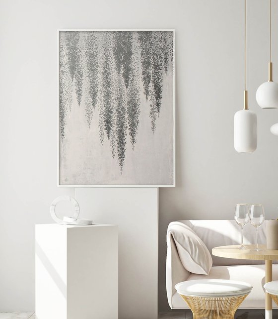"Silver Wisteria" Wisteria abstract wall art