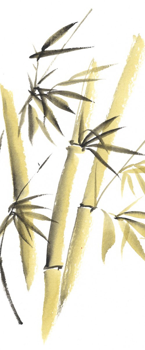 Golden Bamboo Harmony by Hai Doan