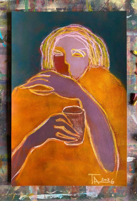 Portrait with a glass.