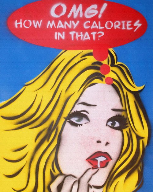 Calories (on chunky canvas). by Juan Sly
