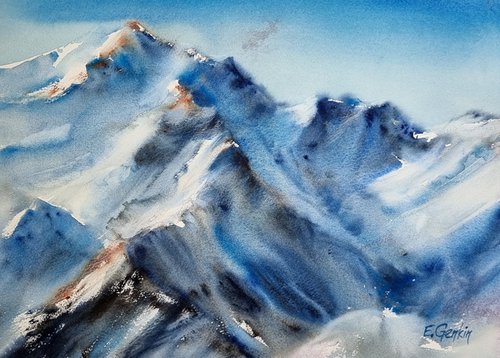 Winter Mountains - 6 by Elena Genkin