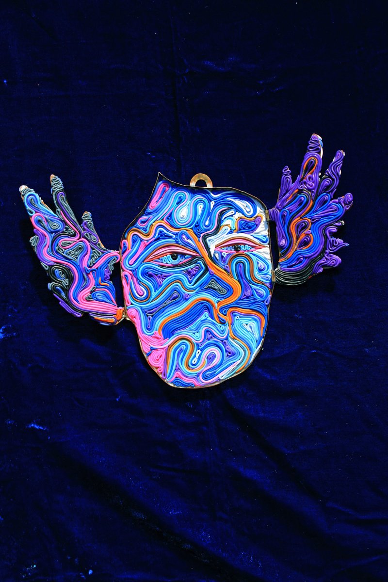 Abstract Sculpture By Tanbelia, 13 X 11", God Perun, Original Artwork