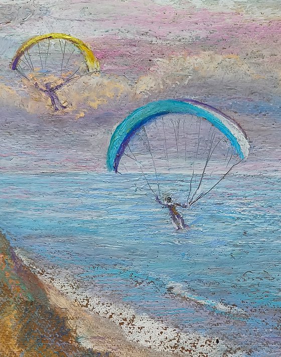 Paragliding Over Mediterranean Cliffs