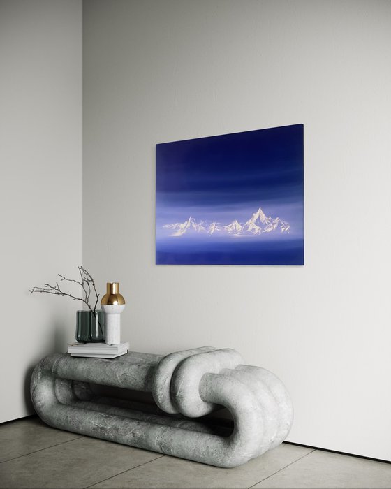 Annapurna in Blue