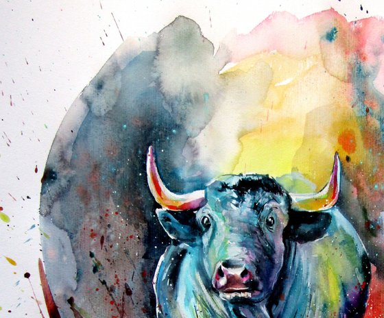 Running bull