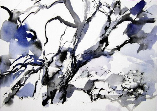 In the Olive  grove IV by Goran Žigolić Watercolors