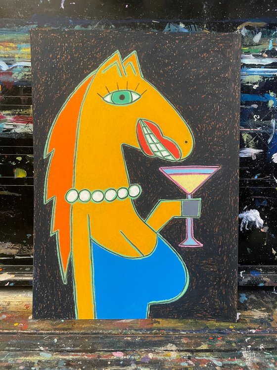 Madame Horse with Martini