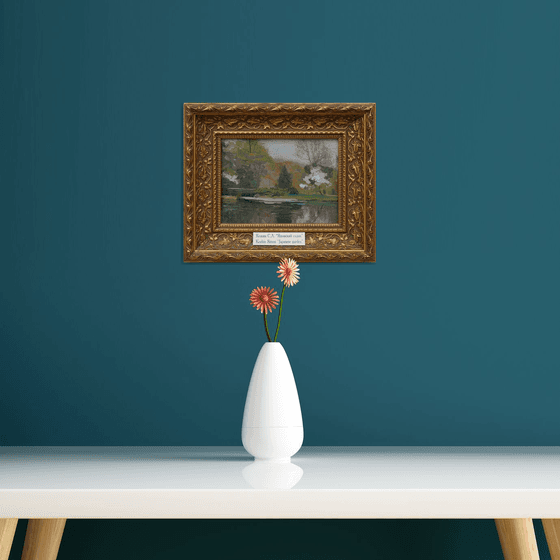 Japanese garden. Sakura blossom