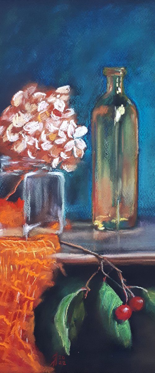 Still life with cherries... /  ORIGINAL PAINTING by Salana Art Gallery