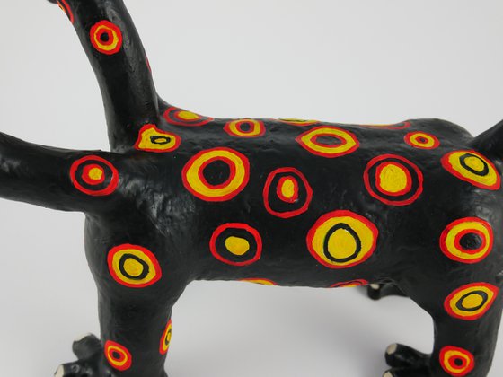 Black Cerberus with Colored Circles