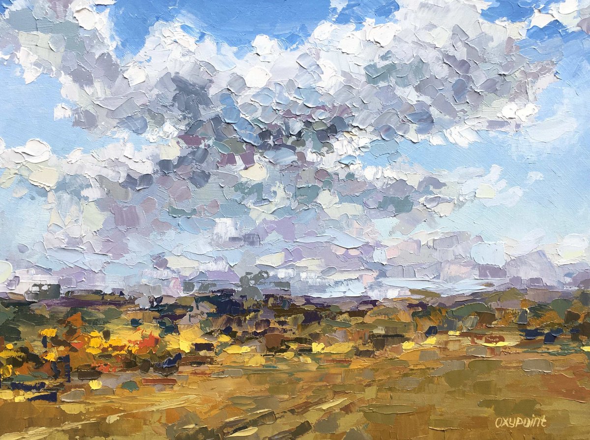 Impressionistic Landscape Oil Painting By Oxypoint, 16 X 12", "The Simple Beauty Of Nature", Original Artwork
