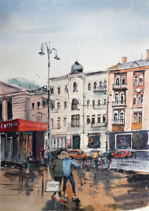 Khreshchatyk Street Kyiv by Bogdan Shiptenko