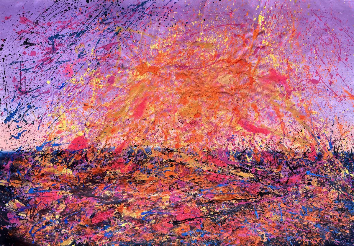 Sunset By Lina Verano, 54 X 39, Artwork For Sale On Artfinder