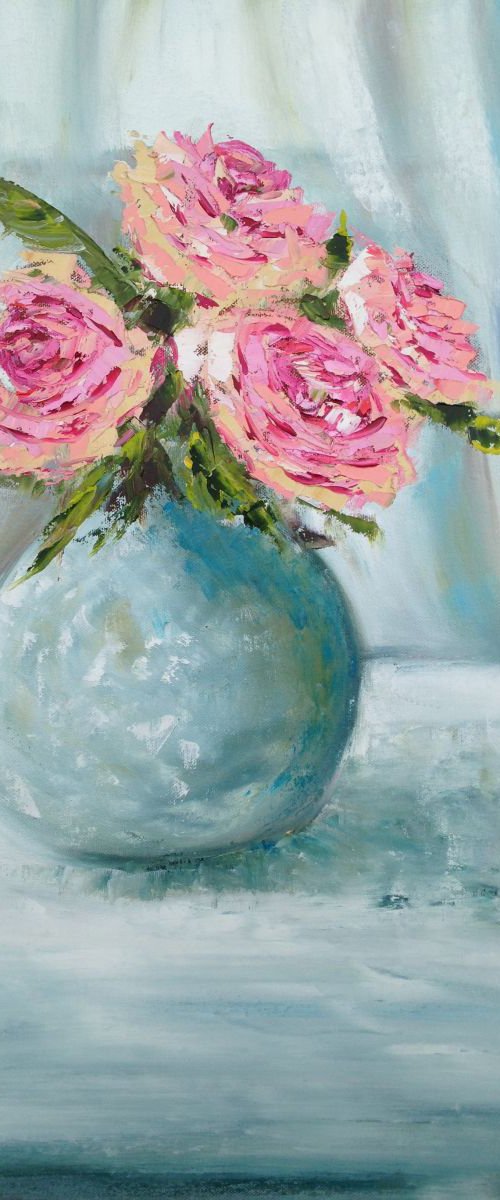 Four Pink Peonies by Emma Bell