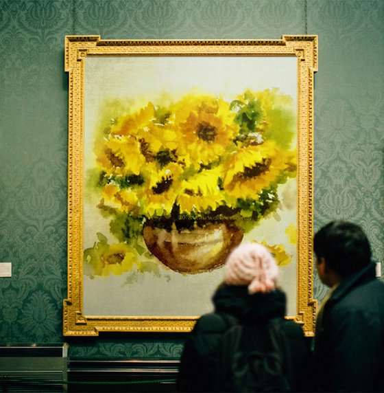 Vase of Sunflowers Inspired by Van Gogh SOLD