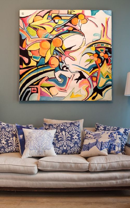 Orange tree - large size 70 x 70 cm by Carlo Toma