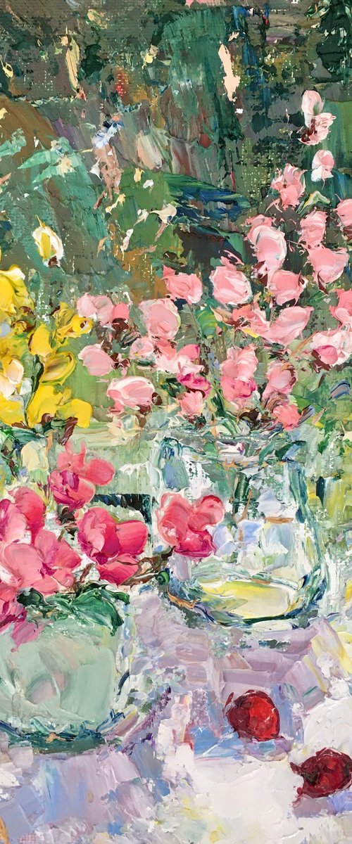 Still life in the garden by Vilma Gataveckienė