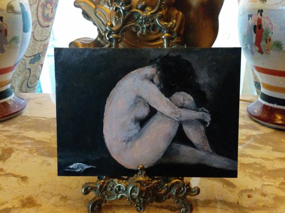 Small Sketch of Nude with Bowed Head