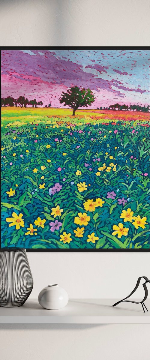 Blooming fields by Volodymyr Smoliak