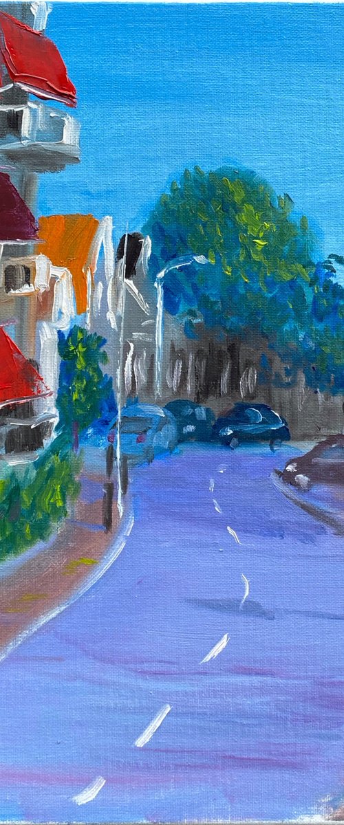 Street in Coevorden. Pleinair by Dmitry Fedorov