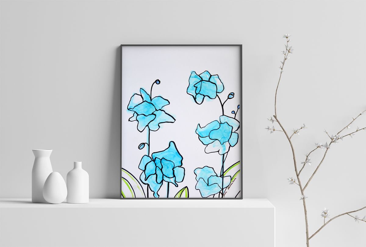 Blue flowers by Anna Aboskalova
