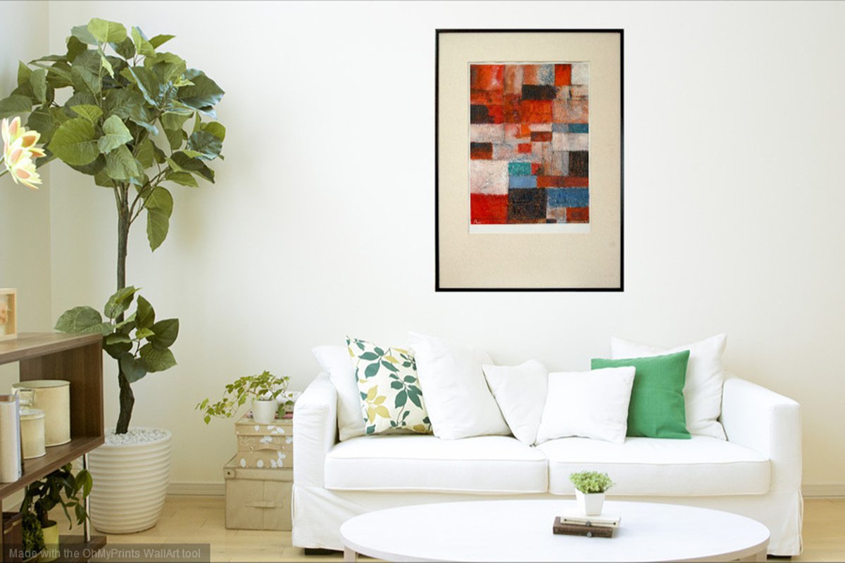 ABSTRACT VARIATIONS # 87. Matted and framed. by Rumen Spasov
