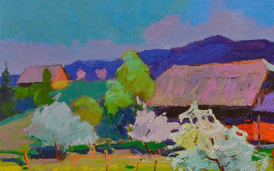 Blossoms Beneath the Thatched Roof