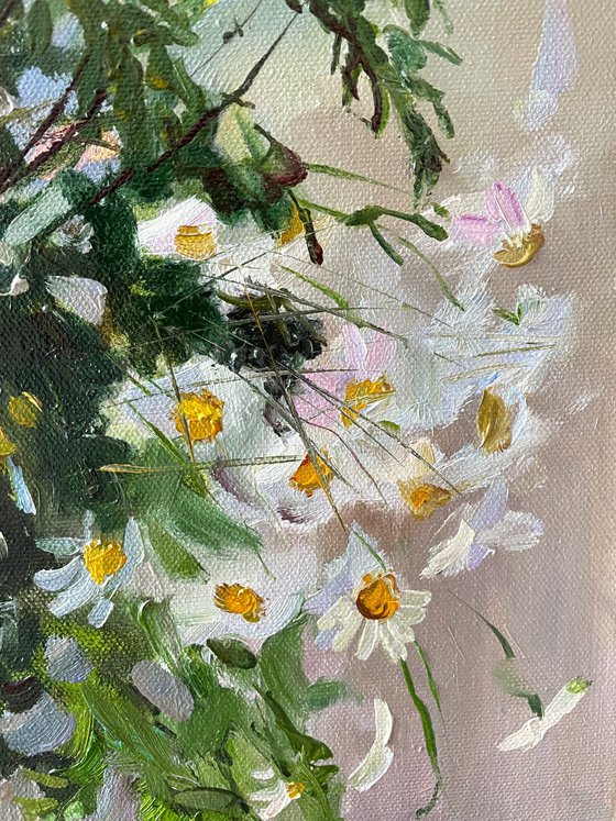 Still Life Painting with Wildflowers